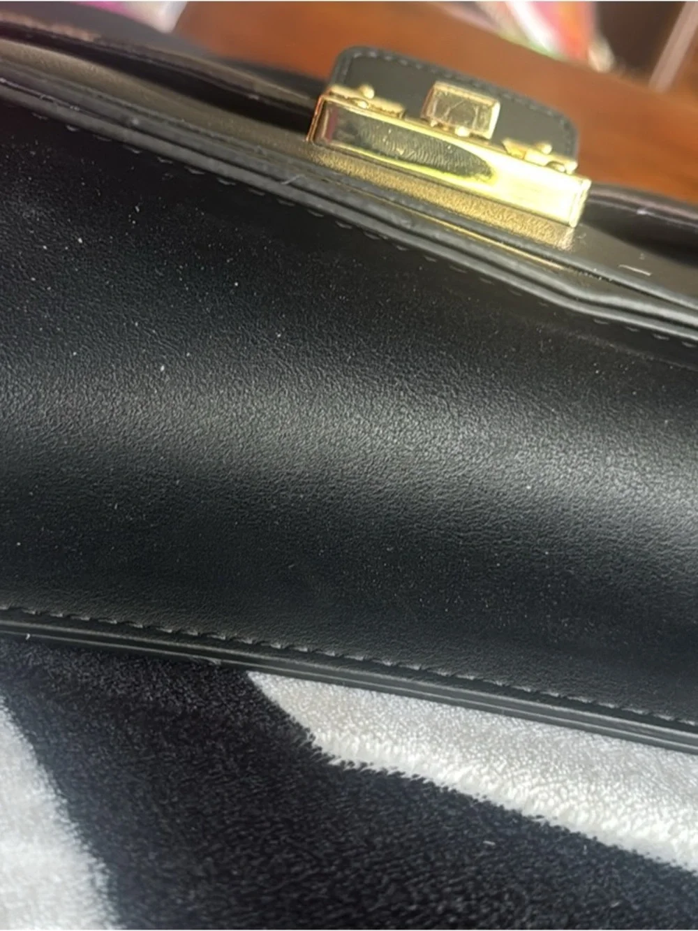 Aldo Olive Green Camouflage Top-Handle Satchel with Gold Hardware - Picture 4 of 4